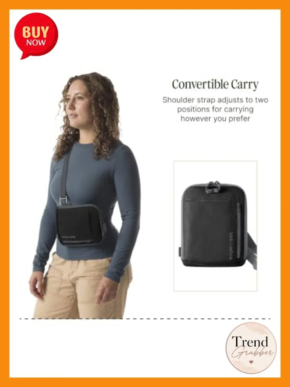 RFID Blocking Crossbody Bag with Adjustable Strap Polyester
